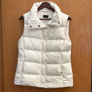 J. Crew Ivory Down Puffer Vest-S